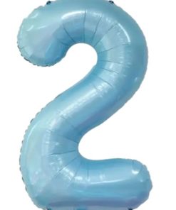 Кулька-цифра "2" блакитна