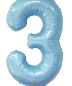 Кулька-цифра "3" блакитна