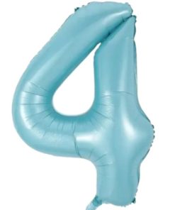 Кулька-цифра "4" блакитна