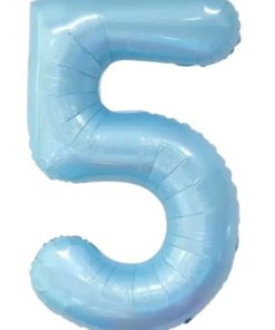 Кулька-цифра "5" блакитна