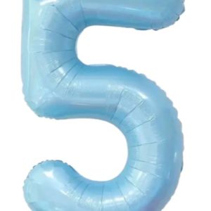 Кулька-цифра "5" блакитна