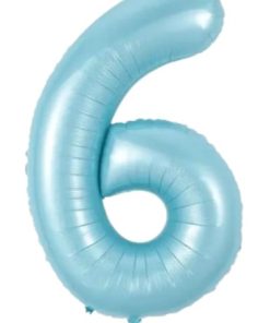 Кулька-цифра "6" блакитна