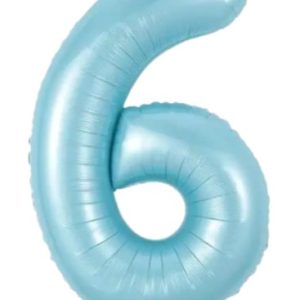 Кулька-цифра "6" блакитна