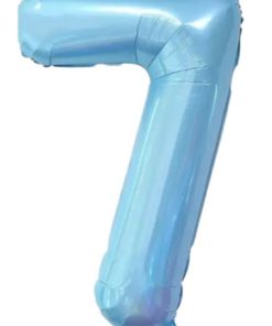 Кулька-цифра "7" блакитна