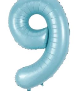 Кулька-цифра "9" блакитна