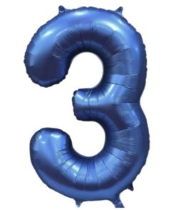 Кулька-цифра "3" синя