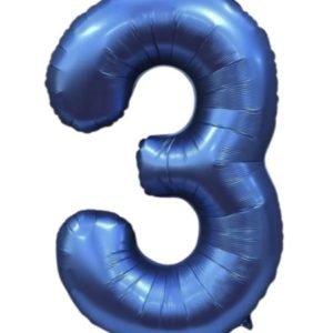 Кулька-цифра "3" синя