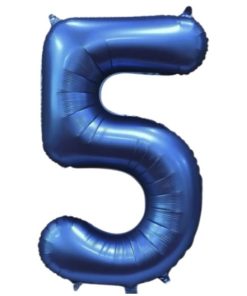 Кулька-цифра "5" синя