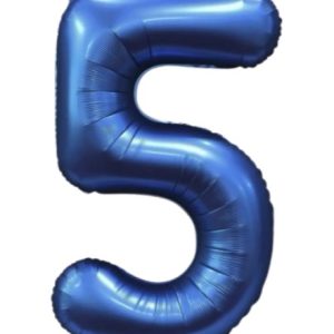 Кулька-цифра "5" синя