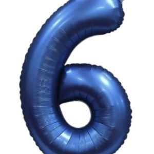 Кулька-цифра "6" синя