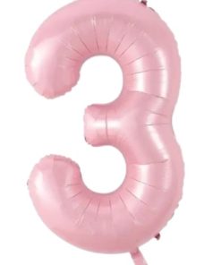 Кулька-цифра "3" рожева