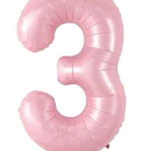 Кулька-цифра "3" рожева