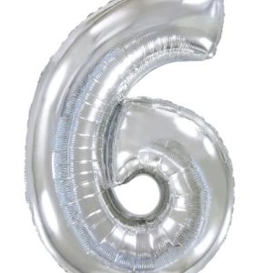 Кулька-цифра "6" срібло
