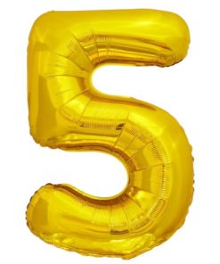 Кулька-цифра "5" золото
