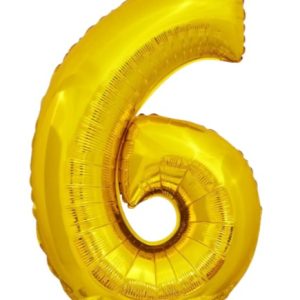 Кулька-цифра "6" золото