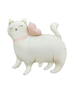 Кішка з бантиком біла