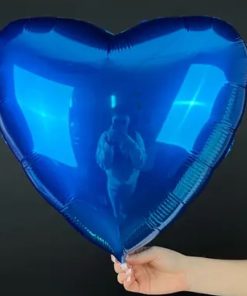 Серце Металік Синє