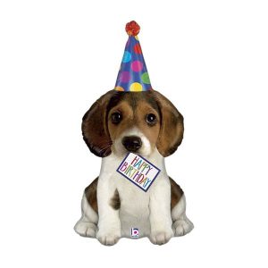 Цуценя в ковпаку Happy Birthday