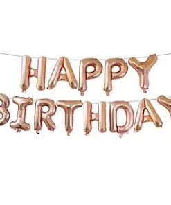 Напис "Happy Birthday " рожеве золото