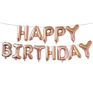 Напис "Happy Birthday " рожеве золото