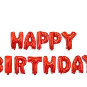 Напис "Happy Birthday " червона