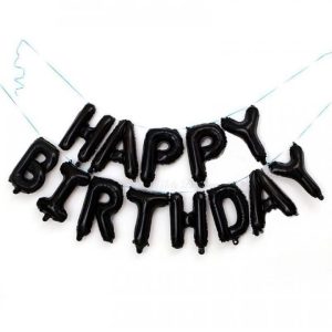 Напис "Happy Birthday " чорна