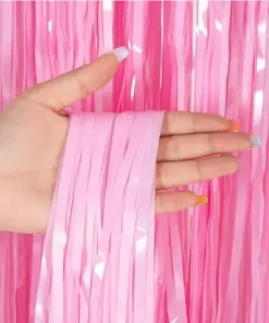 Шторка з дощику рожева