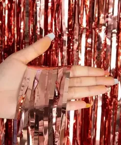 Шторка з дощику рожеве золото