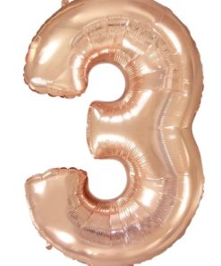 Кулька-цифра “3” рожеве золото