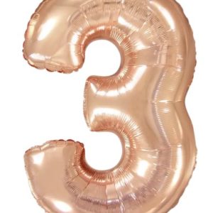 Кулька-цифра “3” рожеве золото