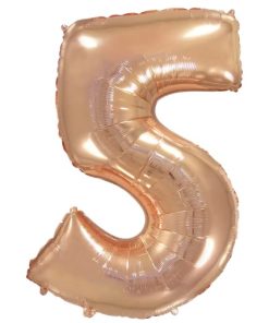 Кулька-цифра “5” рожеве золото