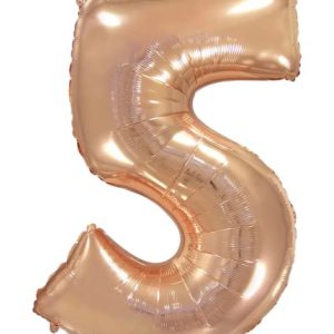 Кулька-цифра “5” рожеве золото
