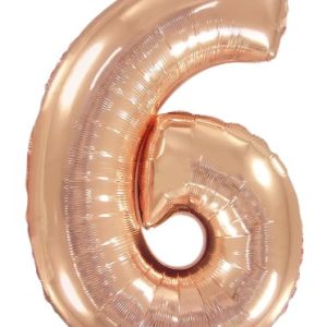 Кулька-цифра “6” рожеве золото