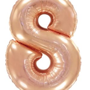 Кулька-цифра “8” рожеве золото