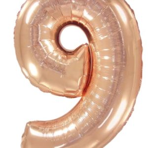 Кулька-цифра “9” рожеве золото