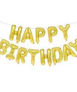 Напис "Happy Birthday " золото