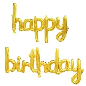 Напис "Happy Birthday " золото пропис
