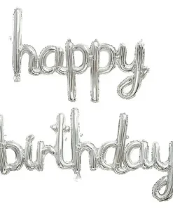 Напис "Happy Birthday " срібна пропис