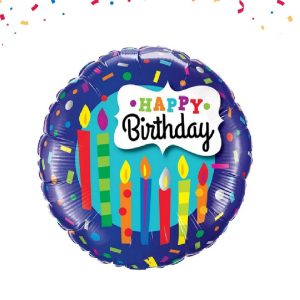 kzsm_en0033 Happy Birthday свічки на синьому