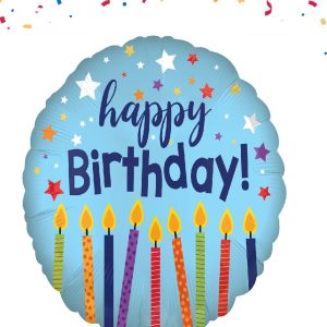 kzsm_en0036  Happy Birthday свічки на голубому