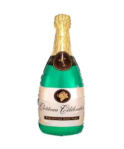 Пляшка шампанського зелена
