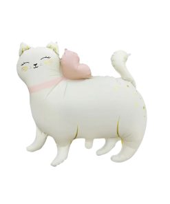 Кішка з бантиком біла