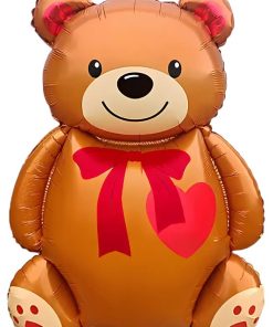 Ведмідь коричневий - з бантиком і серцем